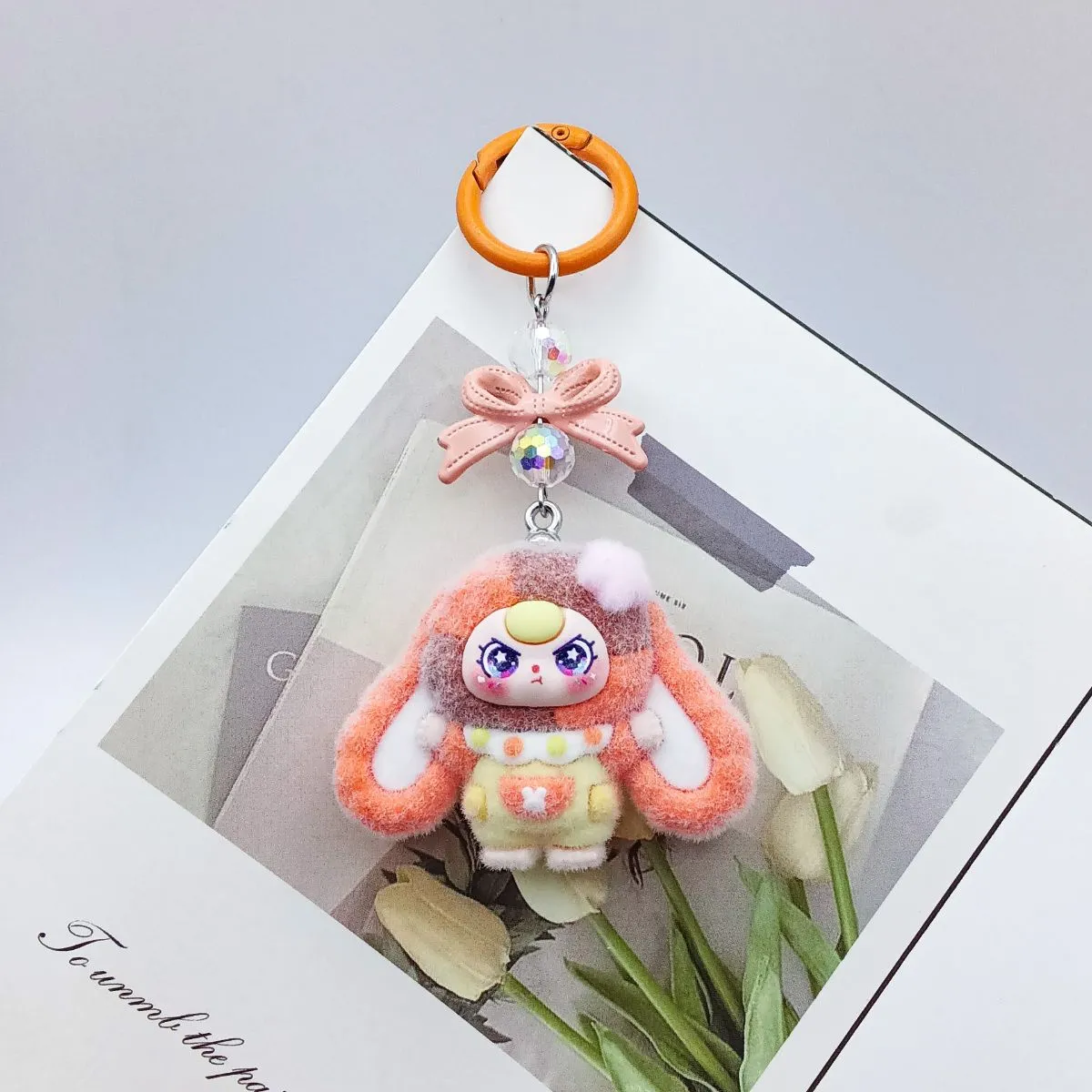 Fairy DIY Phone Charm – Cartoon Flocked Bead Keychain & Bag Pendant, Trendy Chaowan Accessory for Phones & Bags